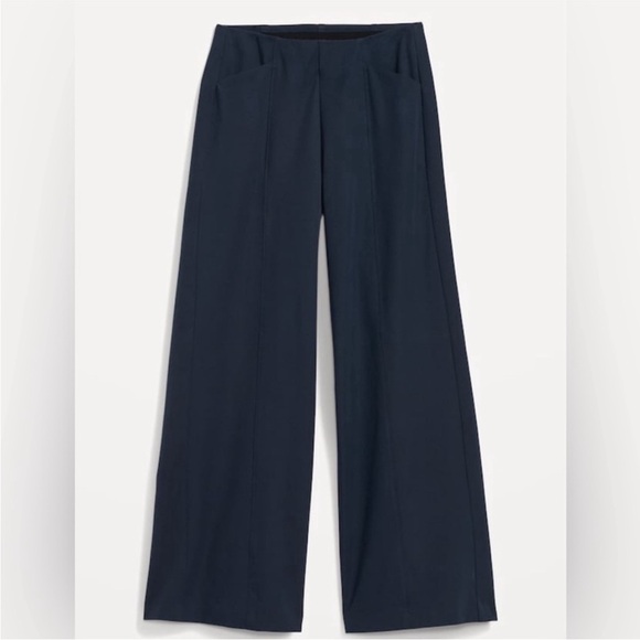 NWT! Navy High-Waisted Pull-On Pixie Wide-Leg Pants for Women - Multiple - Picture 4 of 8